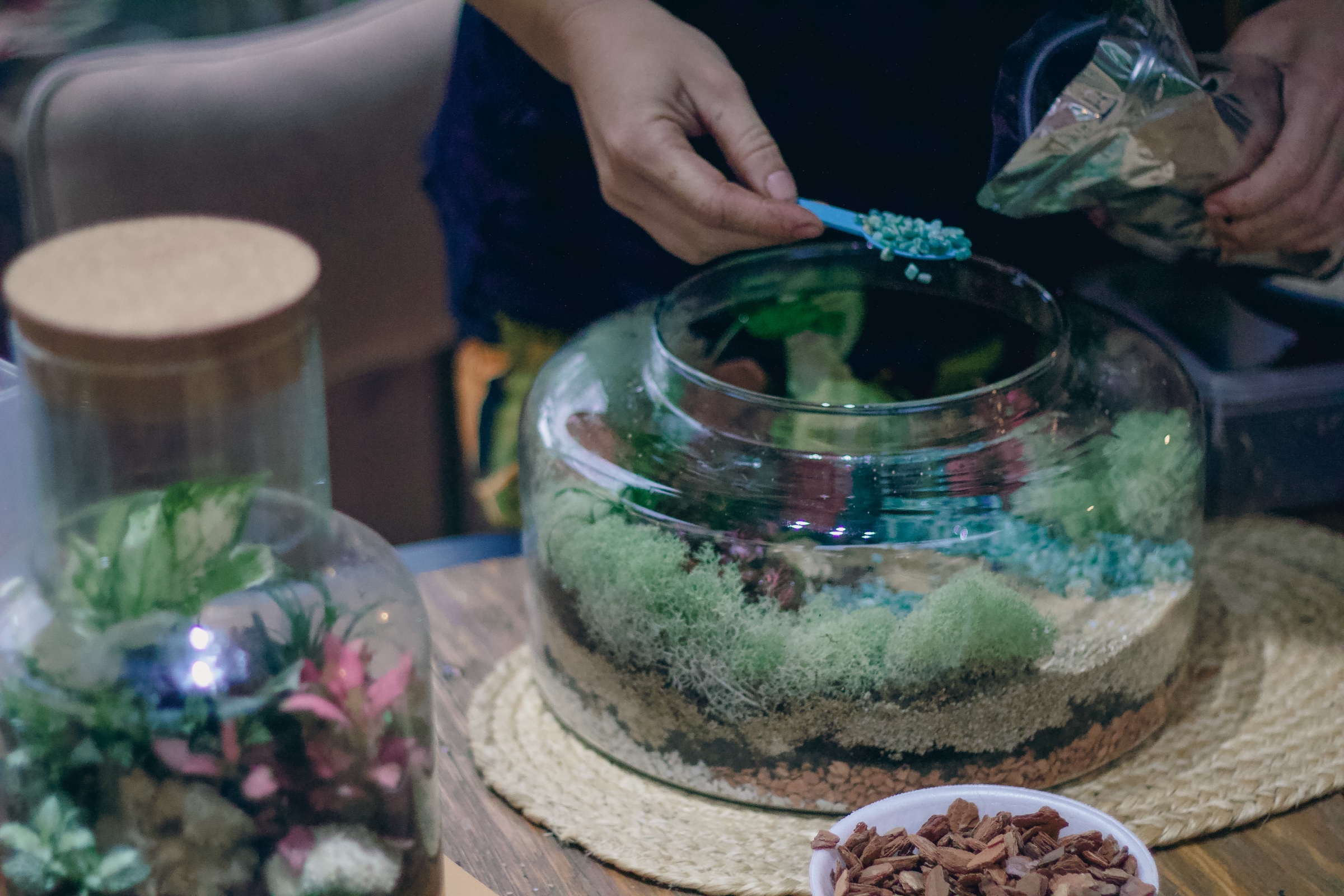 Encontro da programação de Experiências ArqVerdi em ambiente cercado pela natureza.